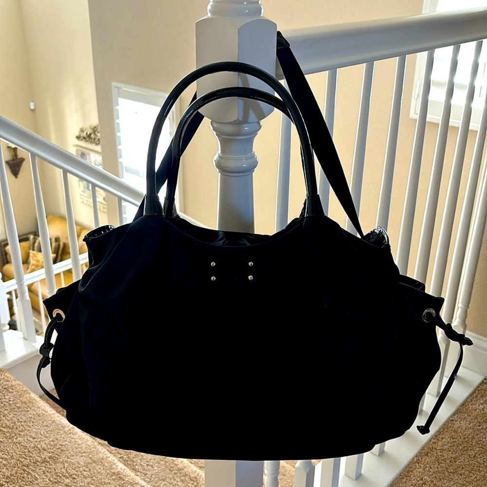KATE SPADE ♠️ AUTHENTIC DIAPER BAG- BLACK WITH GOLD COLOR HARDWARE - Picture 11 of 17